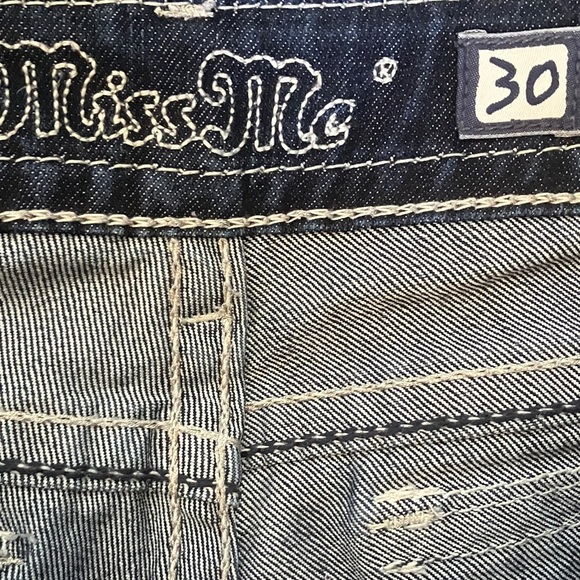 Miss Me Skinny Dark Blue Denim Jeans Size 30 - Picture 10 of 12